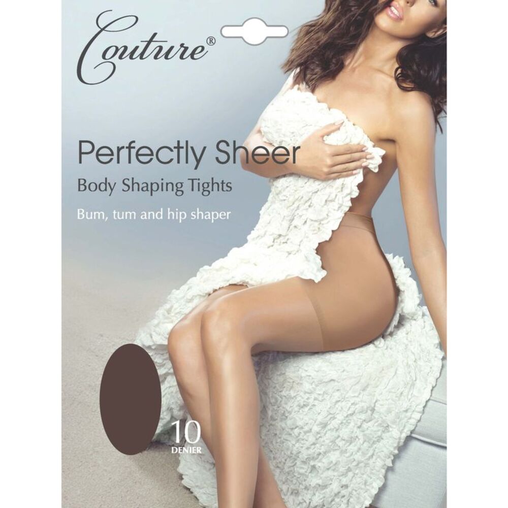 Couture Womens/Ladies Perfectly Sheer Body Shaping Tights (1 Pair) / Barely Blac